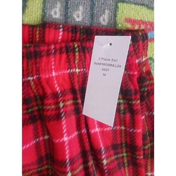 Disney pajama set medium Unisex new with tags super soft knit Plaid - Picture 4 of 4